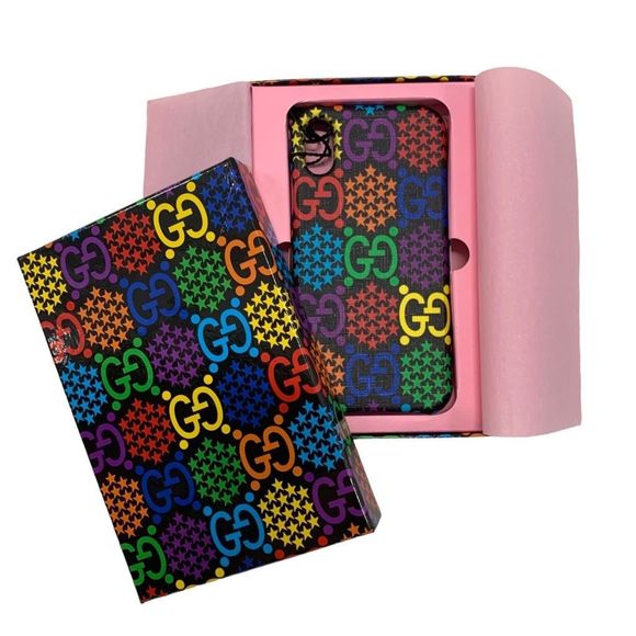 Gucci Accessories - NIB Gucci Gg Signature Psychedelic Iphone X Xs Case Hard Canvas Black